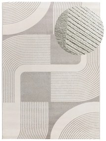 Tappeto grigio chiaro/avorio 133x190 cm Flora – Universal