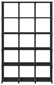 Mobile per 15 Scatole a Cubo Nero 103x30x175,5 cm in Tessuto