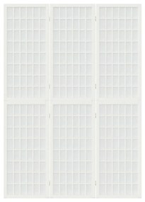 Divisorio pieghevole 3 pannelli stile giapponese 120x170 bianco