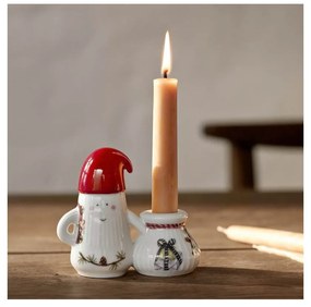 Portacandela in ceramica a tema natalizio Hammershøi Christmas Father Elf – Kähler Design
