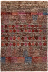 Loribaft Tappeto 100 x 150 Marrone (Iran) Annodato A Mano