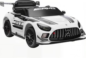 Macchina Elettrica Bambini 3-8 Anni Licenza Ufficiale Mercedes AMG 12V con Telecomando Luci LED Bianco...