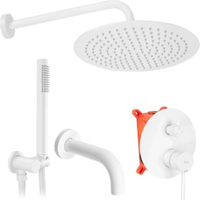 Set da vasca-doccia da incasso Rea Lungo WHITE Matt + BOX