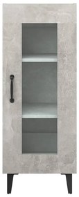 Credenza Grigio Cemento 34,5x34x90 cm in Legno Multistrato