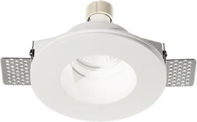 Faretto da incasso rotondo JAZZ in gesso verniciato Bianco D10 cm