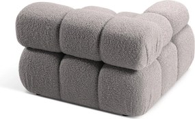 Modulo divano grigio chiaro in tessuto bouclé (angolo sinistro) Bellis - Micadoni Home