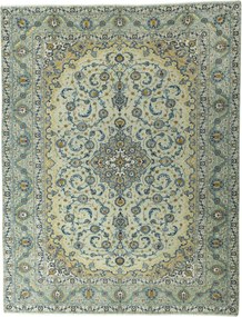 Kashan Tappeto 300x390 Verde (Iran) Annodato A Mano