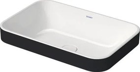 Lavabo 60x40 senza Foro senza troppopieno per mobile bagno Bianco Lucido Antracite Opaco Happy D2 Plus Duravit