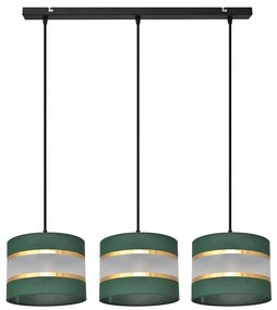 Lampadario a sospensione con filo HELEN 3xE27/15W/230V verde/oro