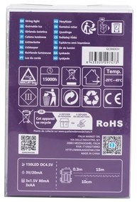 Aigostar -Catena LED natalizia da esterno 150xLED/8 funzioni 3xAA 15,3m IP44 multicolore