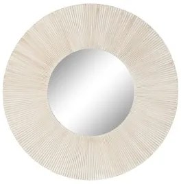 Specchio da parete Home ESPRIT Bianco Legno MDF Indiano Decapaggio 90 x 3,4 x 90 cm
