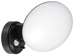 Lampada da parete per esterni OLAF a LED con sensore, 10 W/230 V, IP44, nera