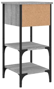 Comodini 2 pz Grigio Sonoma 34x36x70 cm in Legno Multistrato