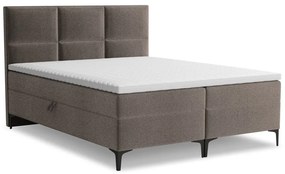 Letto boxspring marrone con contenitore 180x200 cm Pakalana – Makamii