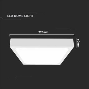 Plafoniera LED da bagno LED/18W/230V 6500K IP44 22,5x22,5 cm bianco