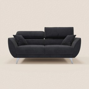 Michelangelo divano 2 e 3 posti con sedute allungabili e poggiatesta reclinabili in tessuto smacchiabile T30