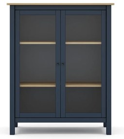 Vetrina in legno di pino blu scuro/naturale 90x110 cm Misti - Marckeric