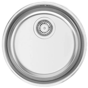 Lavello 1 vasca RODI Pio Mithus inox L 38.5 x L 41.9 x P 17.5 cm argento