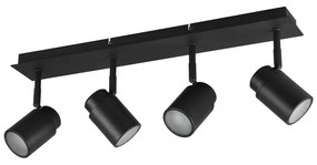 Faretto in metallo nero opaco 19x52 cm Angelo - Trio