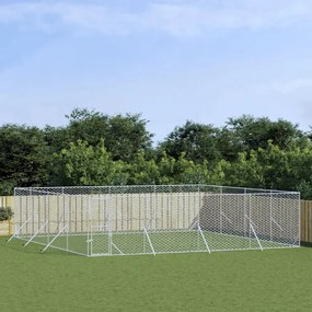 Cuccia Per Cani Da Esterno Argento 8x8x2 M İn Acciaio Zincato /