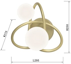 Wofi 4014-201 - Applique a LED NANCY 2xG9/3,5W/230V oro/bianco