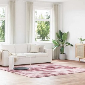 Tappeto Shaggy A Pelo Lungo Navarra Rosa Antico 240x240cm /