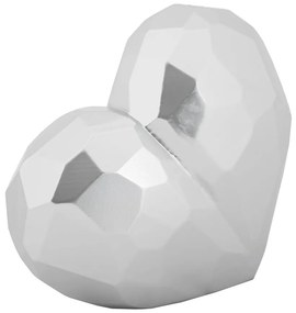 Vaso Heart Silver Cm 19X9X18 Elegante e Moderno