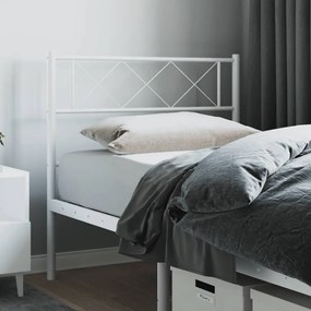 Testiera İn Metallo Bianco 107 Cm /
