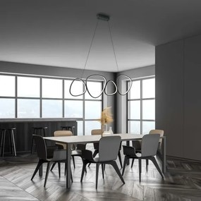 Lampadario LED a cavo PETRA LED/48W/230V 4000K nero