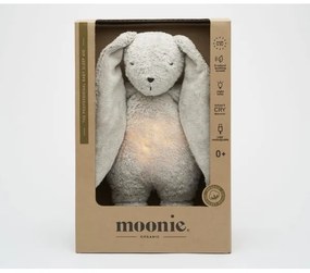 Moonie - Compagno di coccole con melodia e luce coniglietto 2.0 organic grigio