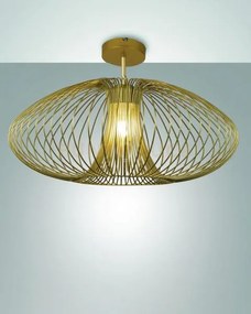 Fassa plafoniera oro opaco in metallo 1 luce attacco e27 d.60cm