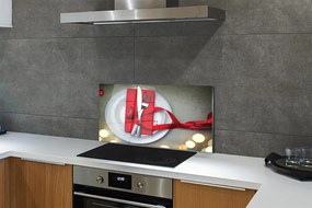 Pannello paraschizzi cucina Cena cuore di luce 100x50 cm
