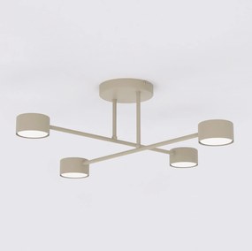 Plafoniera da soffitto HALO 4 in acciaio 4xGX53 - Mokka o Burgundy