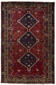 Shiraz Tappeto 170 x 260 Rosso (Iran) Annodato A Mano