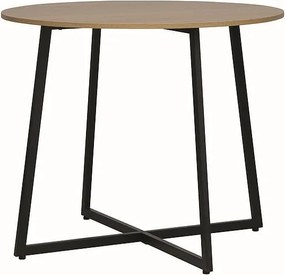 Tavolo Luna in rovere/nero - ø90/h76 cm