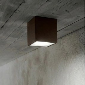 Ideal Lux - Faretto per esterni TECHO 1xGU10/20W/230V 9x9 cm IP54 marrone