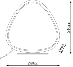 Lampada da tavolo LED PETRA LED/12W/230V 4000K nera