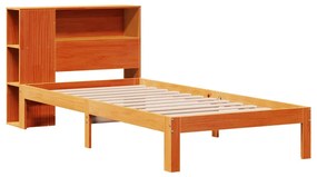 Letto libreria senza materasso marrone cera 75x190 cm in pino