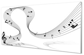 Quadro in vetro Chiave di violino 100x50 cm