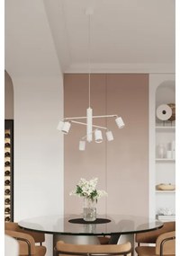 Sollux SL.1206 - Lampadario a sospensione con filo LEMMI 6xGU10/10W/230V bianco