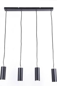 Globo 57911-4HB - Lampadario a sospensione con filo ROBBY 4xGU10/35W/230V nero