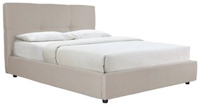 Letto con contenitore 160x200 cm in tessuto naturale SOGNO