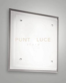 Maggie plafoniera bianca l.46x46 cm in vetro e metallo 3 luci attac...