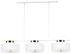 Lampadario a sospensione IGNIA 3xE27/60W/230V bianco/oro