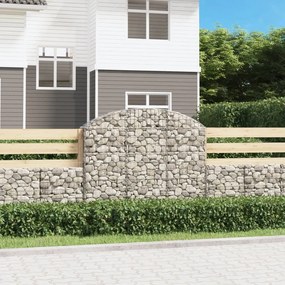 Cesto Gabbione Ad Arco 150x30x120/140 Cm Ferro Zincato /