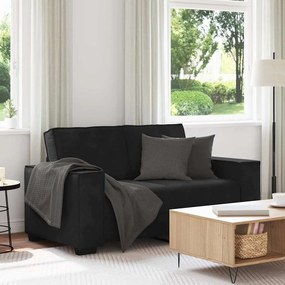 Divano A 2 Posti Nero 120 Cm İn Velluto /