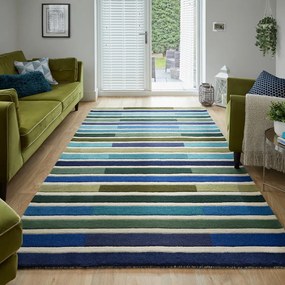 Tappeto in lana verde 160x230 cm Piano - Flair Rugs
