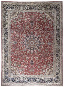 Kerman Tappeto 410x300 Rosso (Iran) Annodato A Mano