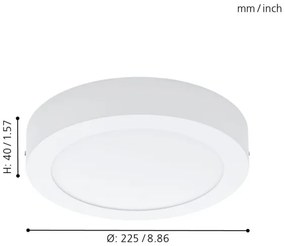 Eglo 94075 - Plafoniera LED FUEVA 1 LED/16,47W/230V