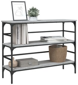 Tavolo consolle grigio sonoma 100x32x75 cm in legno multistrato